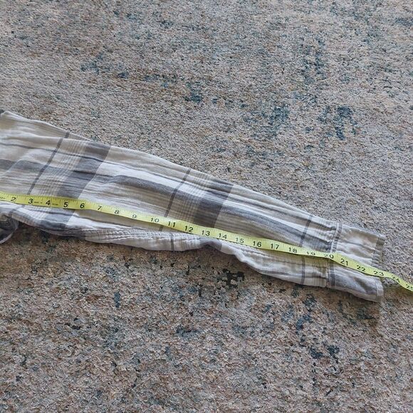 Fox Racing White & Gray Plaid Western Style Flannel Shirt Men's Size Large - Picture 7 of 9